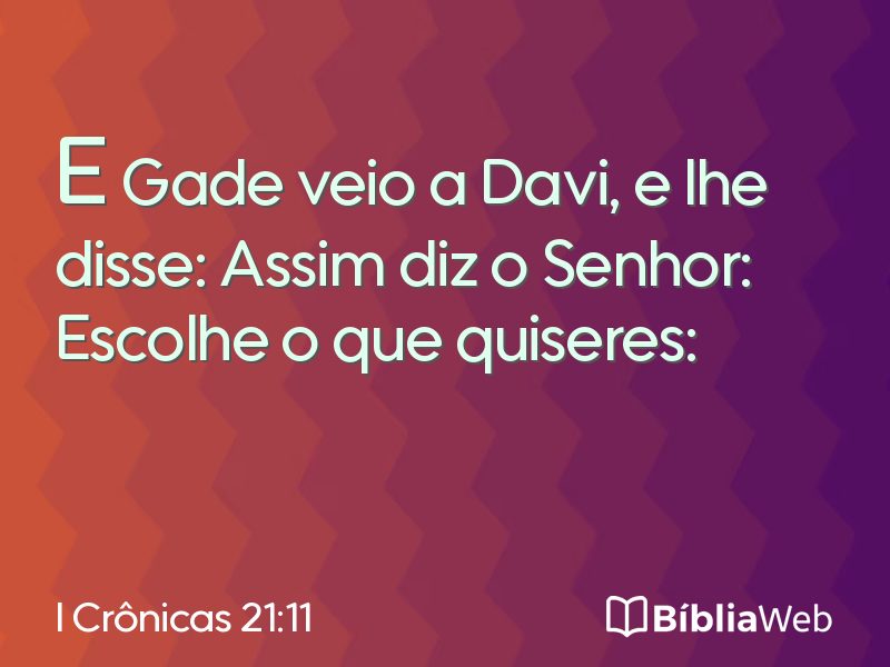 I Crônicas 21:11 em imagem para compartilhar
