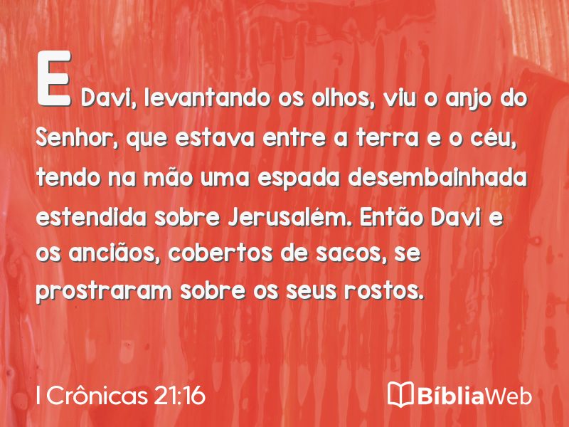 I Crônicas 21:16 em imagem para compartilhar