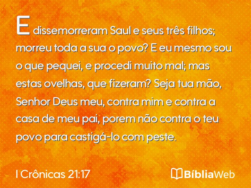 I Crônicas 21:17 em imagem para compartilhar