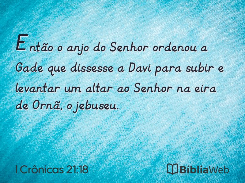I Crônicas 21:18 em imagem para compartilhar