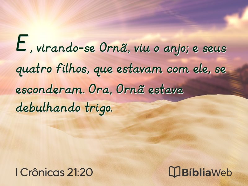 I Crônicas 21:20 em imagem para compartilhar