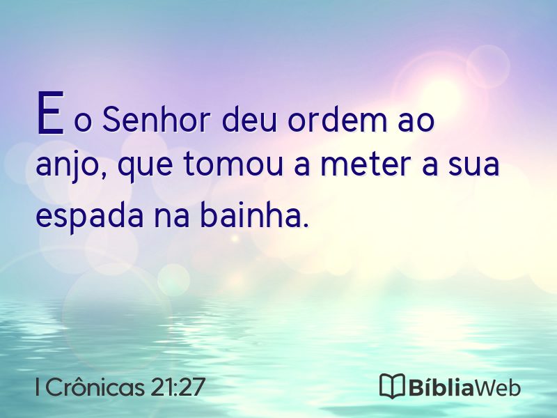 I Crônicas 21:27 em imagem para compartilhar