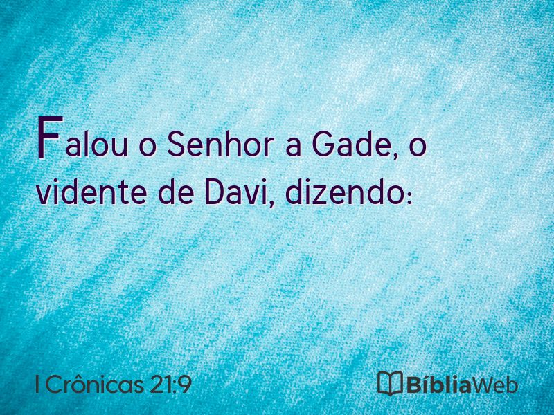 I Crônicas 21:9 em imagem para compartilhar