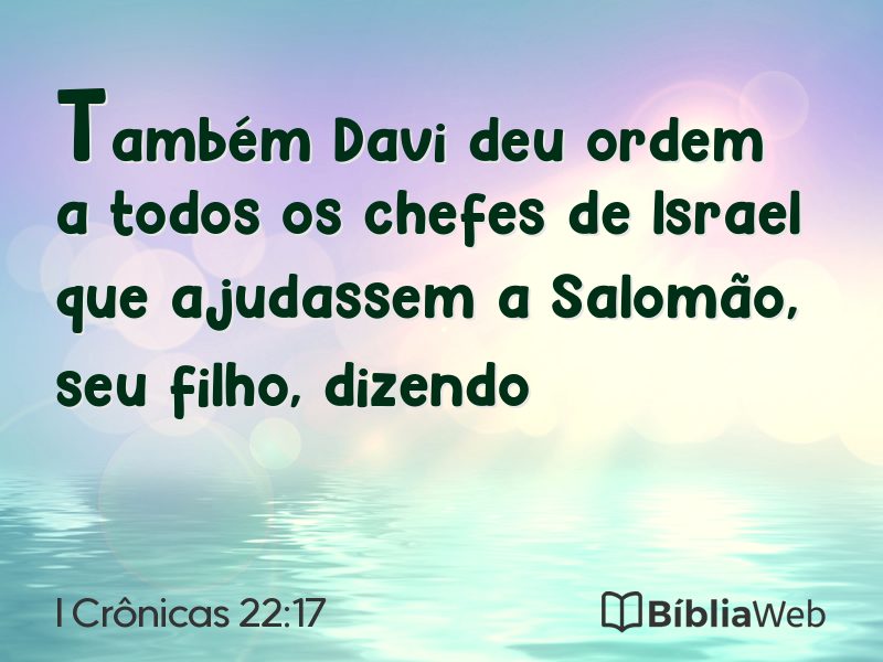 I Crônicas 22:17 em imagem para compartilhar