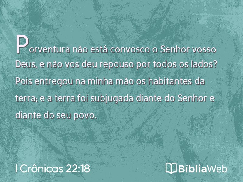 I Crônicas 22:18 em imagem para compartilhar