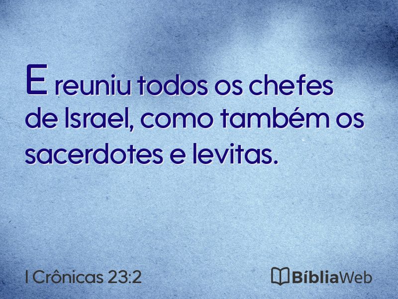 I Crônicas 23:2 em imagem para compartilhar