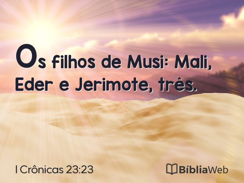 I Crônicas 23:23 em imagem para compartilhar