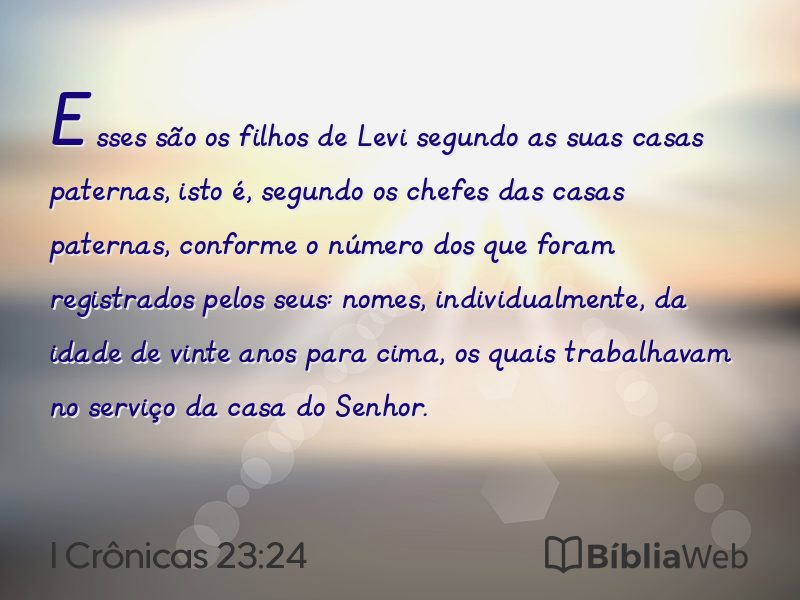 I Crônicas 23:24 em imagem para compartilhar