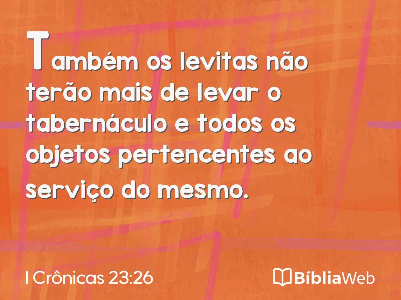 I Crônicas 23:26 em imagem para compartilhar