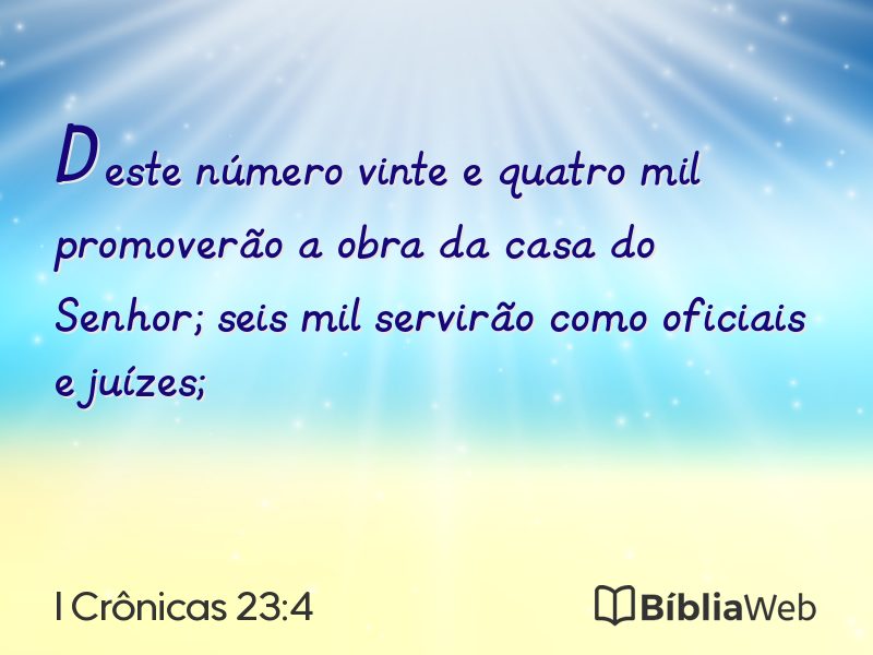 I Crônicas 23:4 em imagem para compartilhar