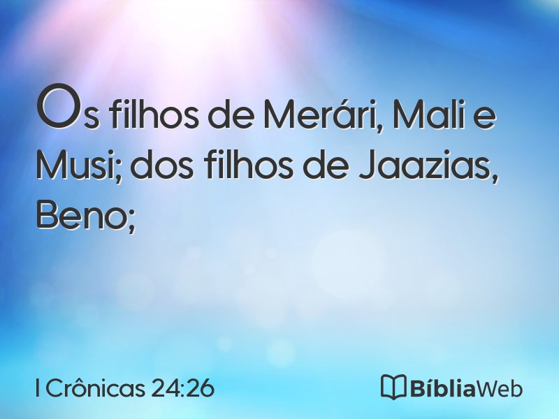 I Crônicas 24:26 em imagem para compartilhar