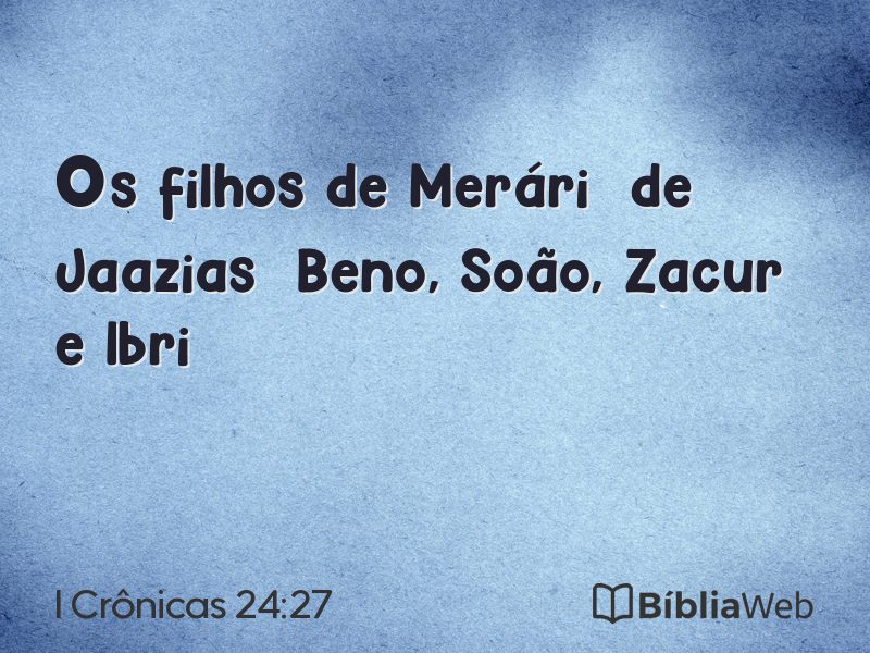I Crônicas 24:27 em imagem para compartilhar