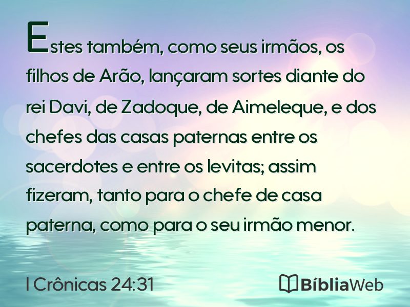 I Crônicas 24:31 em imagem para compartilhar