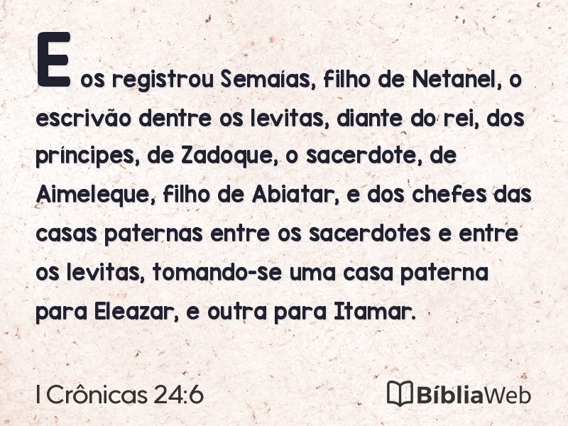 I Crônicas 24:6 em imagem para compartilhar