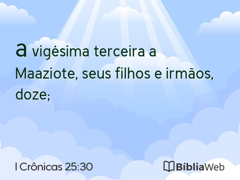 I Crônicas 25:30 em imagem para compartilhar