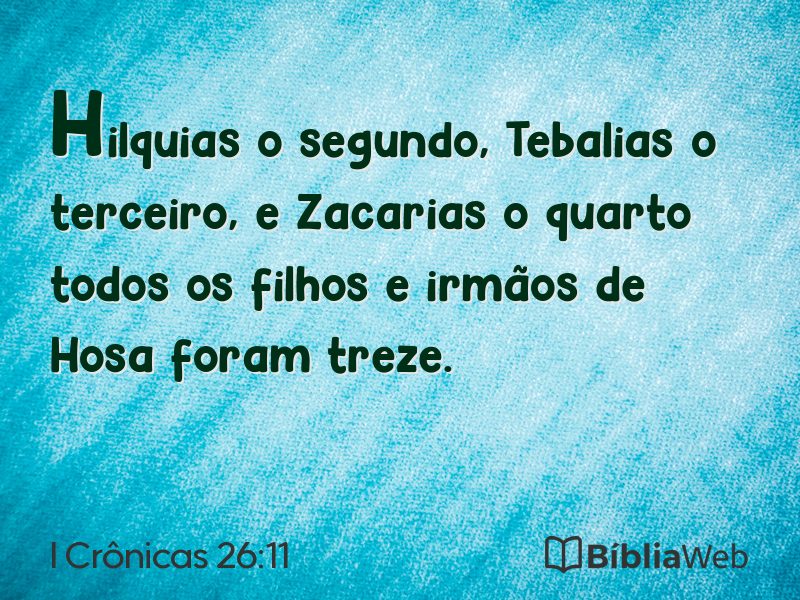 I Crônicas 26:11 em imagem para compartilhar