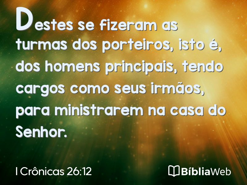 I Crônicas 26:12 em imagem para compartilhar