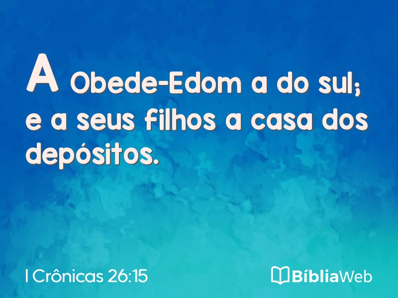 I Crônicas 26:15 em imagem para compartilhar