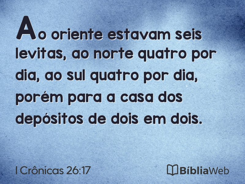 I Crônicas 26:17 em imagem para compartilhar