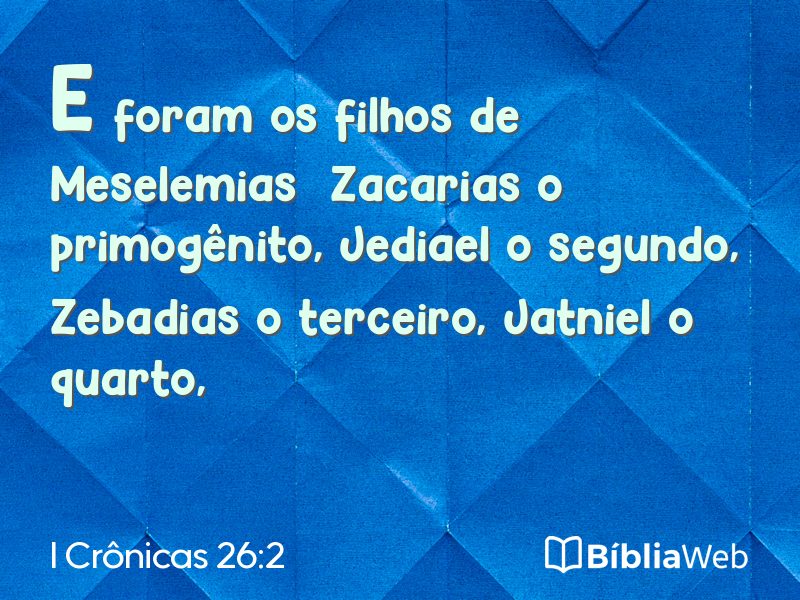 I Crônicas 26:2 em imagem para compartilhar