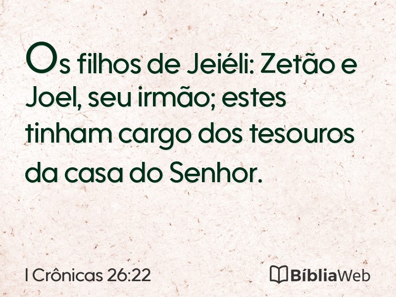 I Crônicas 26:22 em imagem para compartilhar