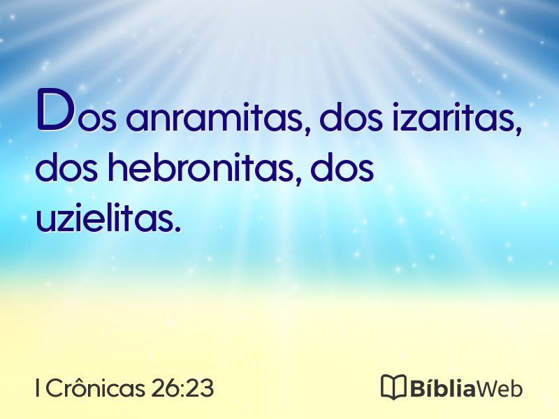 I Crônicas 26:23 em imagem para compartilhar