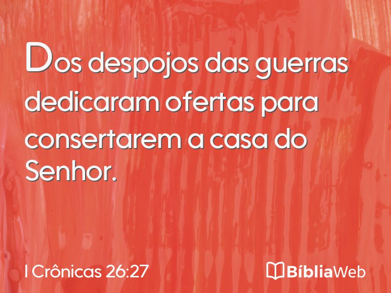 I Crônicas 26:27 em imagem para compartilhar