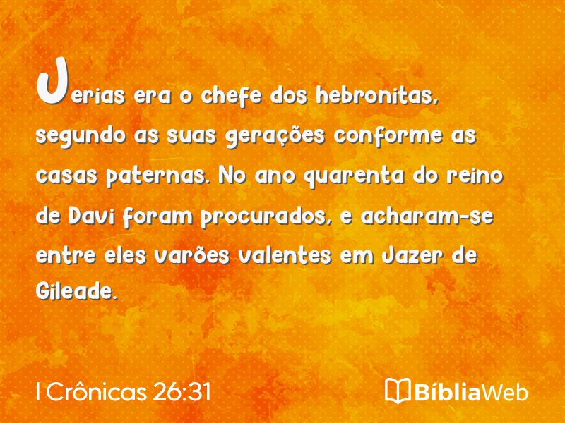 I Crônicas 26:31 em imagem para compartilhar