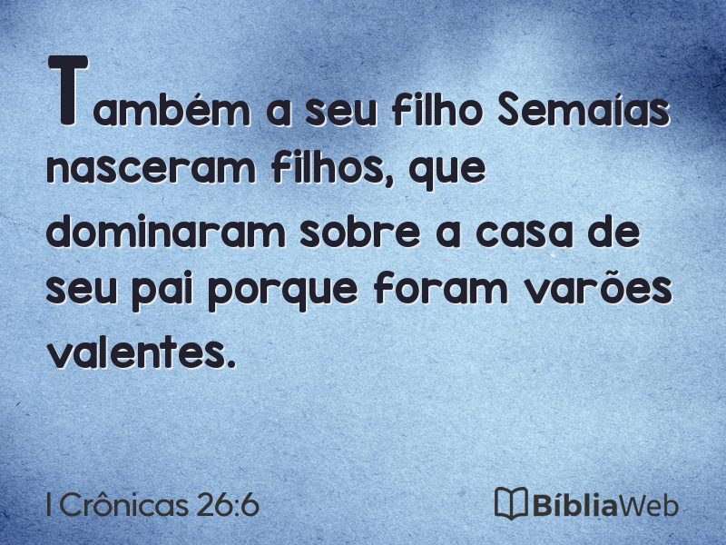 I Crônicas 26:6 em imagem para compartilhar