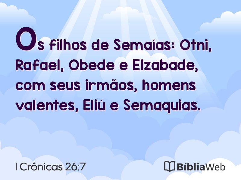I Crônicas 26:7 em imagem para compartilhar