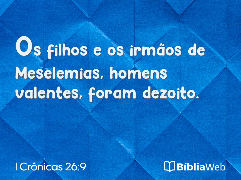 I Crônicas 26:9 em imagem para compartilhar