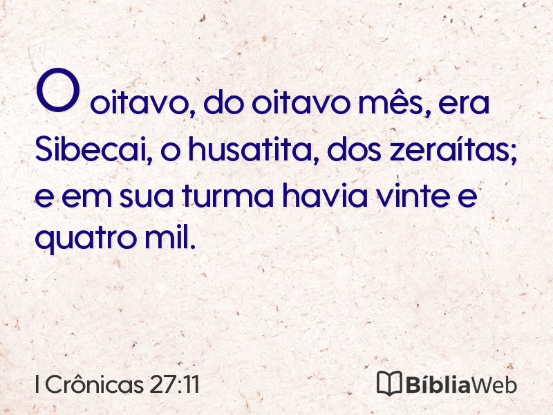 I Crônicas 27:11 em imagem para compartilhar