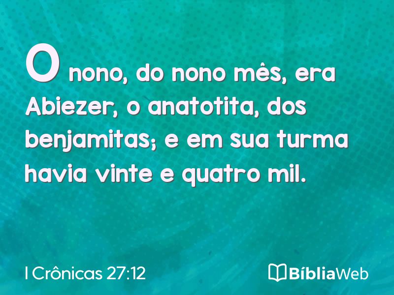 I Crônicas 27:12 em imagem para compartilhar