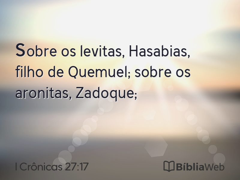 I Crônicas 27:17 em imagem para compartilhar