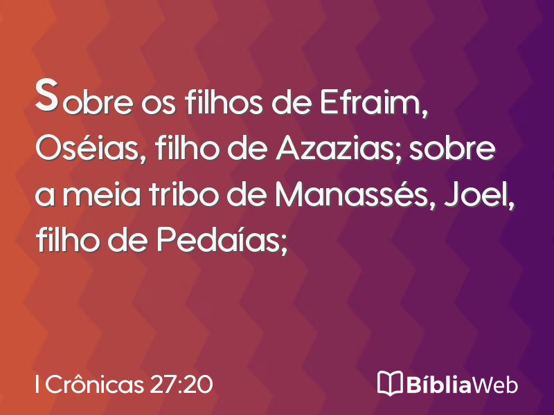 I Crônicas 27:20 em imagem para compartilhar