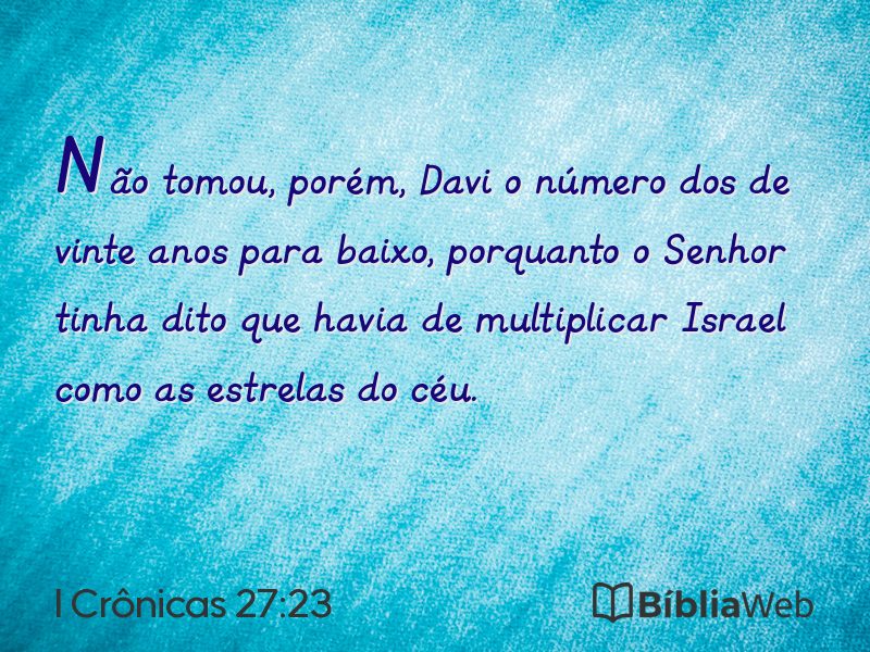 I Crônicas 27:23 em imagem para compartilhar