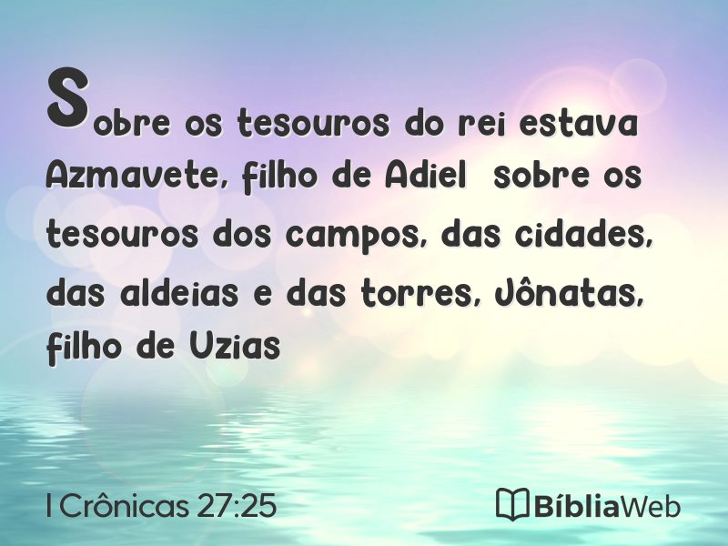 I Crônicas 27:25 em imagem para compartilhar
