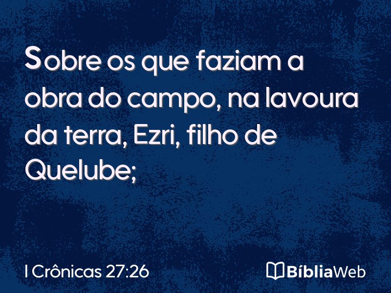 I Crônicas 27:26 em imagem para compartilhar