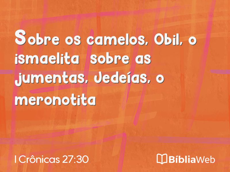 I Crônicas 27:30 em imagem para compartilhar
