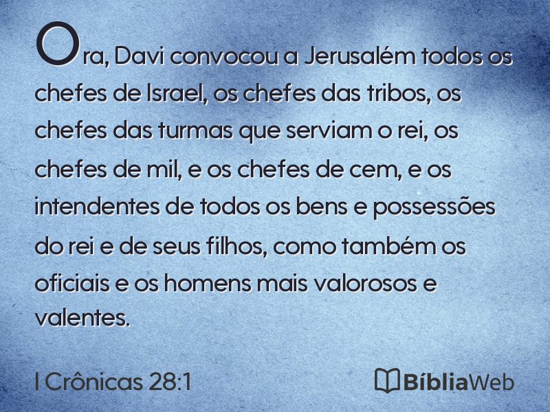 I Crônicas 28:1 em imagem para compartilhar