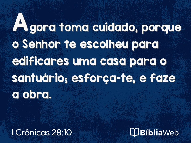 I Crônicas 28:10 em imagem para compartilhar