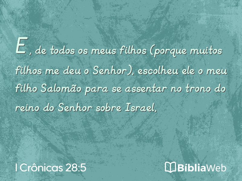 I Crônicas 28:5 em imagem para compartilhar