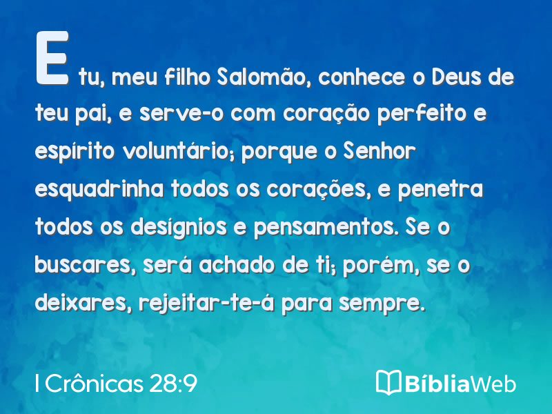 I Crônicas 28:9 em imagem para compartilhar