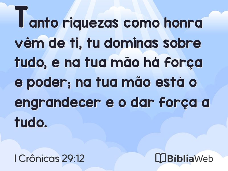 I Crônicas 29:12 em imagem para compartilhar