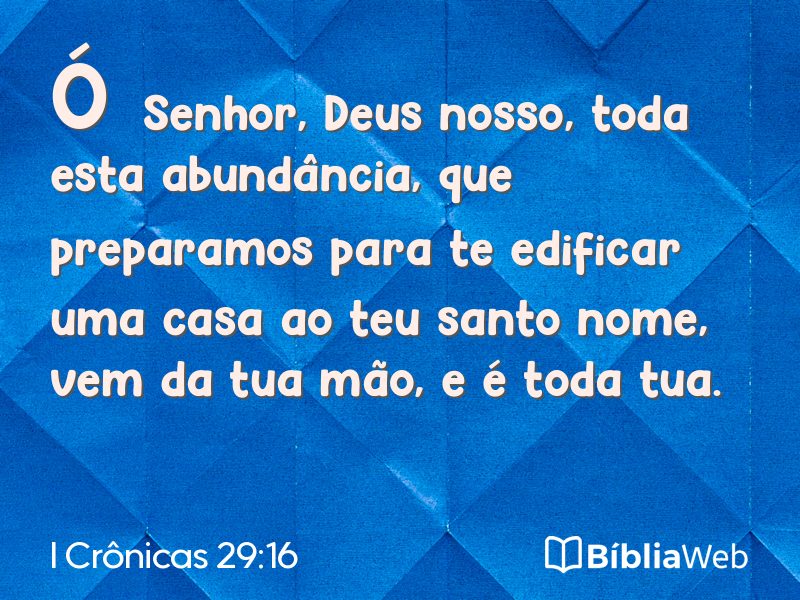 I Crônicas 29:16 em imagem para compartilhar