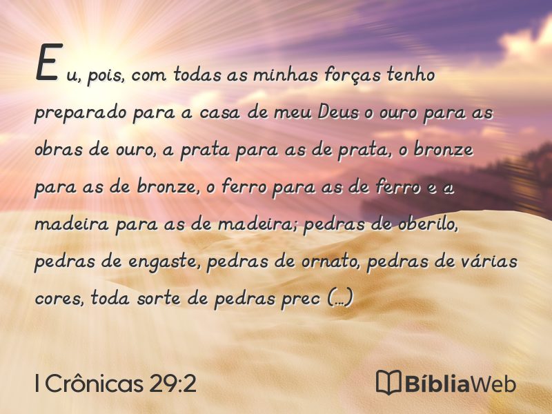 I Crônicas 29:2 em imagem para compartilhar