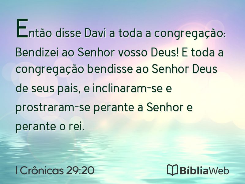 I Crônicas 29:20 em imagem para compartilhar