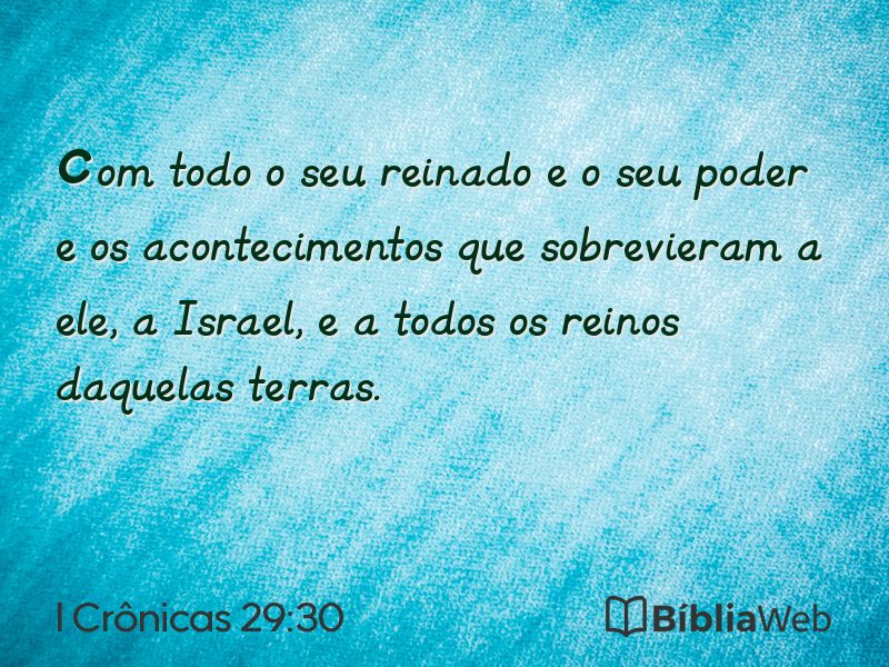 I Crônicas 29:30 em imagem para compartilhar