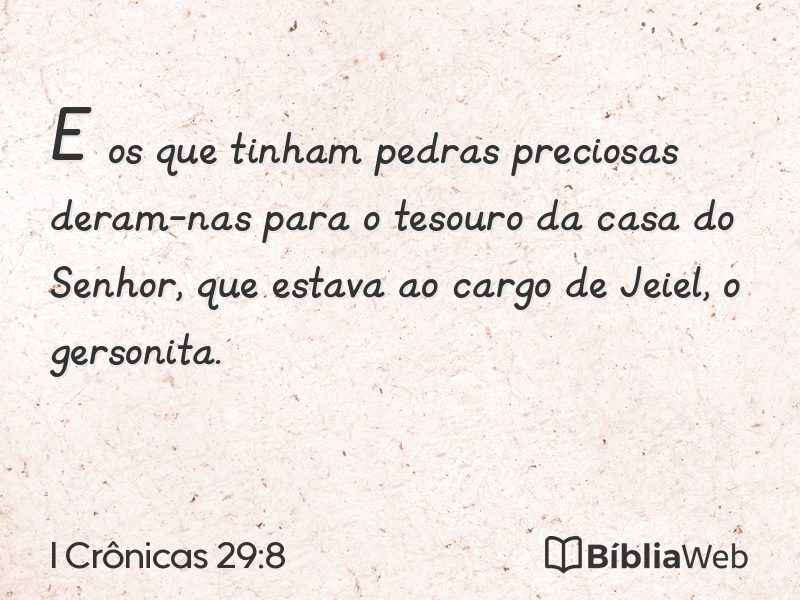 I Crônicas 29:8 em imagem para compartilhar