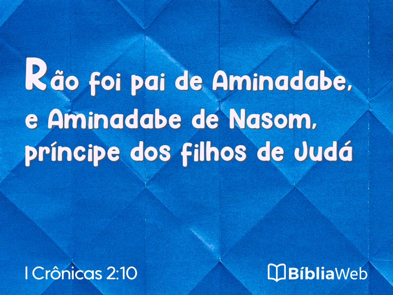 I Crônicas 2:10 em imagem para compartilhar